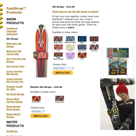 2 Fast Strap ski Carriers - Picture 2 of 3